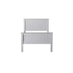 Lit jumeau plateforme en bois pour enfants Gris colombe