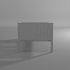Lit jumeau plateforme en bois pour enfants Gris colombe