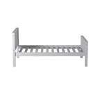 Lit jumeau plateforme en bois pour enfants Gris colombe