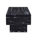 Table basse moderne extra-large de 109 cm, table centrale rectangulaire rustique avec base adaptée aux tapis pour salon et salles de cinéma maison