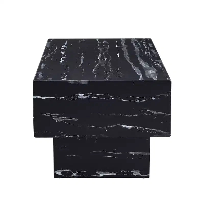 Table basse moderne extra-large de 109 cm, table centrale rectangulaire rustique avec base adaptée aux tapis pour salon et salles de cinéma maison