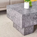 Table basse moderne extra-large de 109 cm, table centrale rectangulaire rustique avec base adaptée aux tapis pour salon et salles de cinéma maison