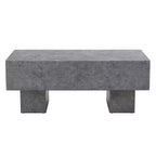Table basse moderne extra-large de 109 cm, table centrale rectangulaire rustique avec base adaptée aux tapis pour salon et salles de cinéma maison