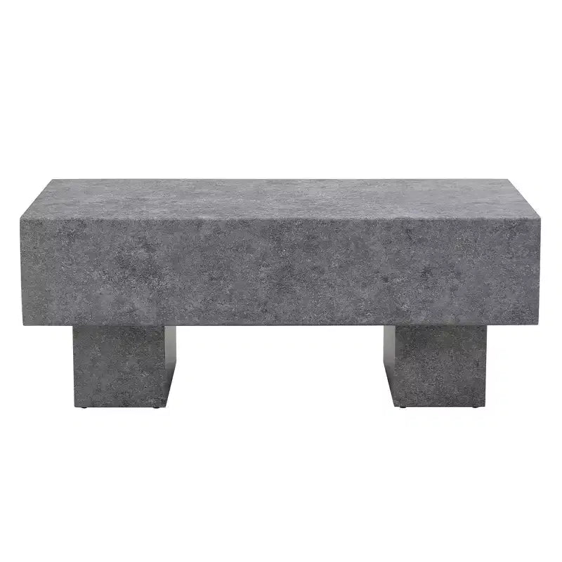 Table basse moderne extra-large de 109 cm, table centrale rectangulaire rustique avec base adaptée aux tapis pour salon et salles de cinéma maison