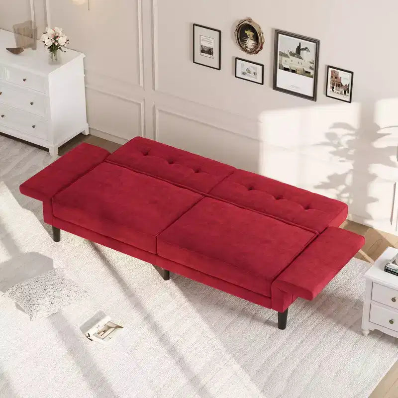 Canapé-lit futon de 89 pouces, canapé-lit moderne avec dossier et accoudoirs réglables, canapé-futon convertible pour salon, chambre à coucher, appartements