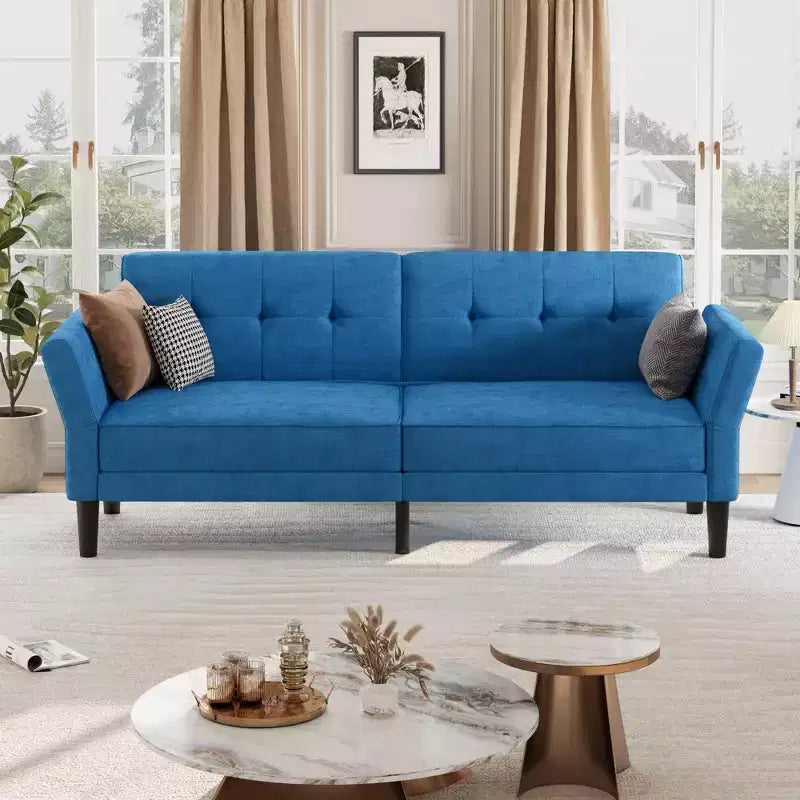 Canapé-lit futon de 89 pouces, canapé-lit moderne avec dossier et accoudoirs réglables, canapé-futon convertible pour salon, chambre à coucher, appartements