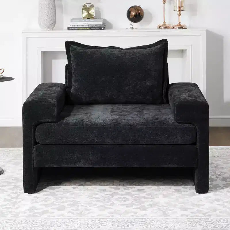 Christopher Knight Home Krundar Modern Chenille Upholstered Armchair with Thick Cushion