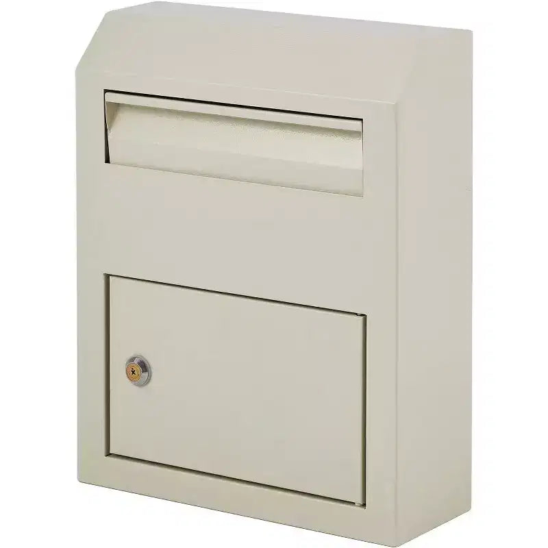 Boîte aux lettres murale en acier avec serrure, boîte de dépôt sécurisée pour l'extérieur, pour la collecte de colis et de courrier