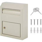 Boîte aux lettres murale en acier avec serrure, boîte de dépôt sécurisée pour l'extérieur, pour la collecte de colis et de courrier