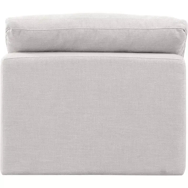 Fauteuil sans accoudoirs en tissu texturé lin Indulge