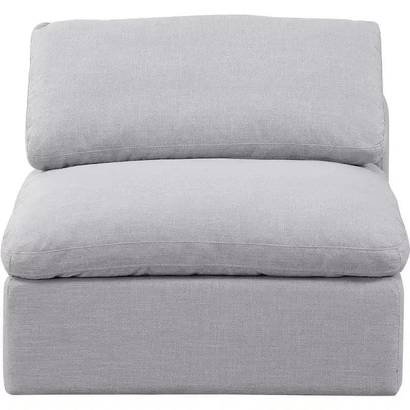 Fauteuil sans accoudoirs en tissu texturé lin Indulge