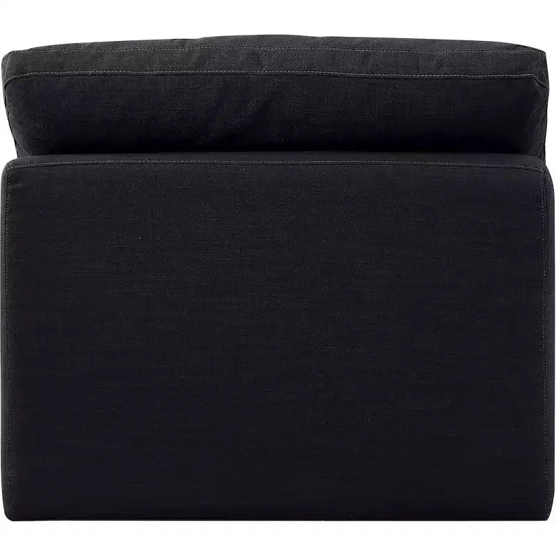 Fauteuil sans accoudoirs en tissu texturé lin Indulge