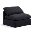 Fauteuil sans accoudoirs en tissu texturé lin Indulge