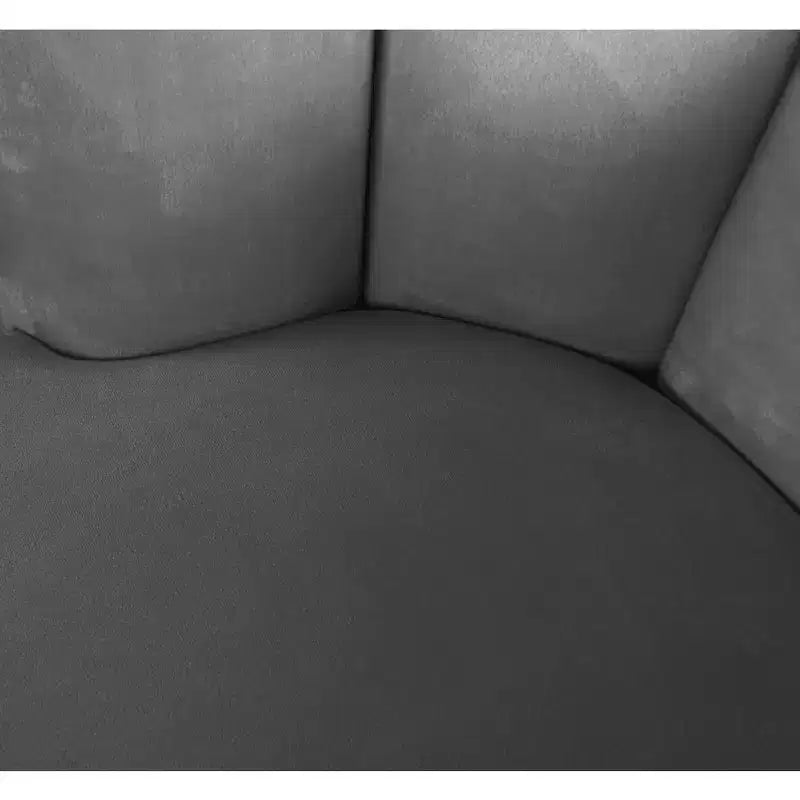 Fauteuil d'appoint pivotant en velours avec piètement pivotant en acier doré