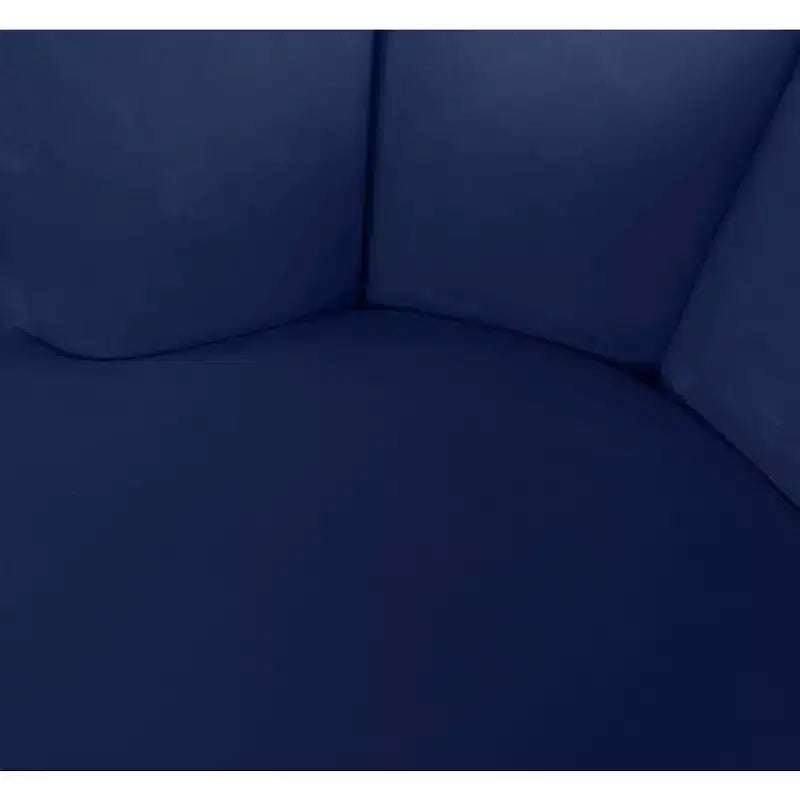 Fauteuil d'appoint pivotant en velours avec piètement pivotant en acier doré
