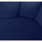 Fauteuil d'appoint pivotant en velours avec piètement pivotant en acier doré