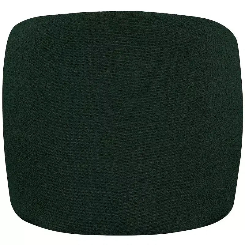 Fauteuil d'appoint en cuir vegan style tonneau / tissu bouclé avec dossier arrondi