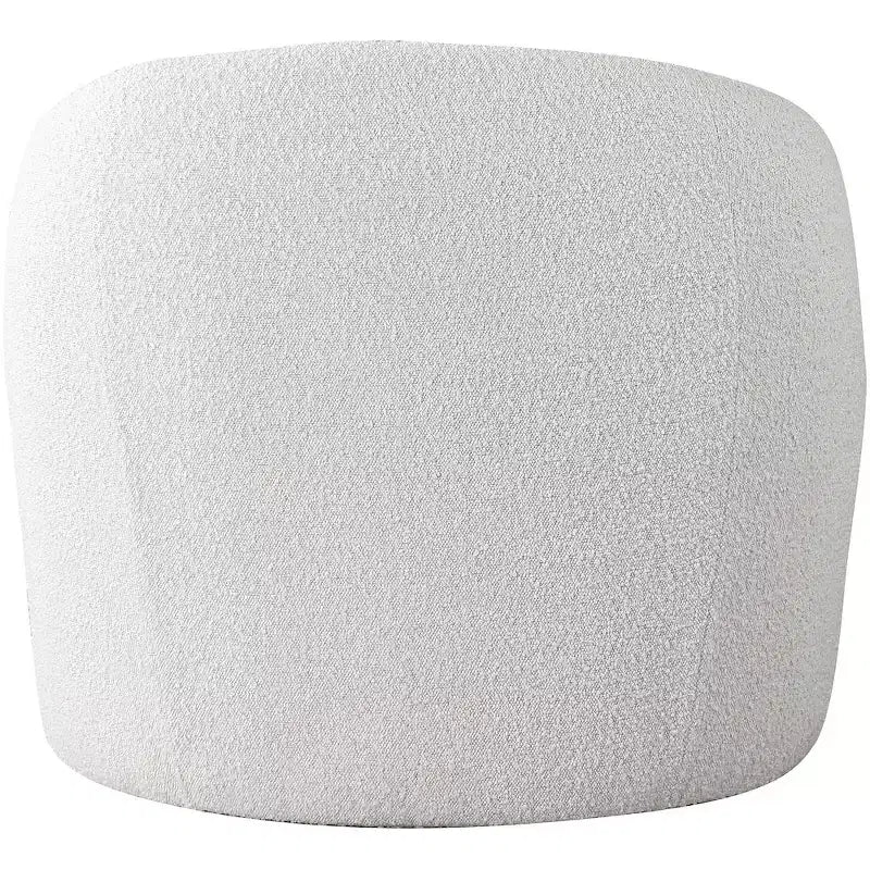 Fauteuil d'appoint en cuir vegan style tonneau / tissu bouclé avec dossier arrondi