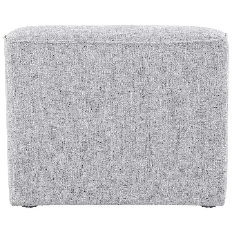 Fauteuil modulable sans accoudoirs - Revêtement en tissu texturé lin résistant, pieds espresso