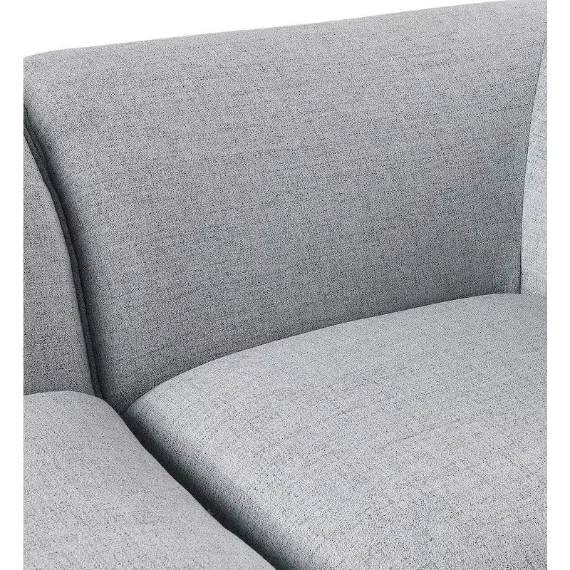 Fauteuil modulable sans accoudoirs - Revêtement en tissu texturé lin résistant, pieds espresso