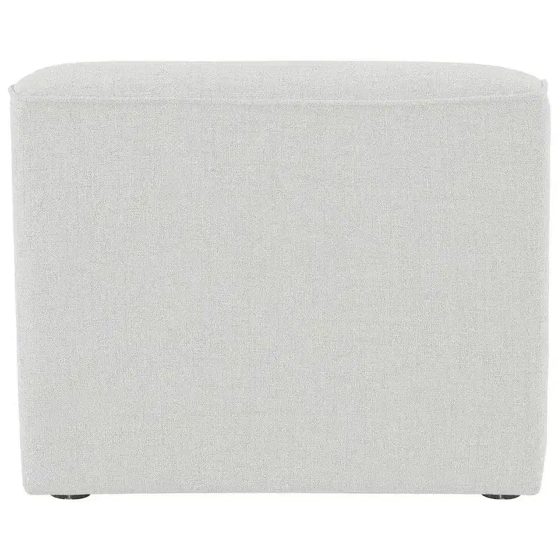 Fauteuil modulable sans accoudoirs - Revêtement en tissu texturé lin résistant, pieds espresso