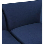 Fauteuil modulable sans accoudoirs - Revêtement en tissu texturé lin résistant, pieds espresso