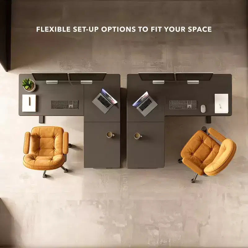 Bureau d'angle XL électrique réglable en hauteur, bureau assis-debout en forme de L de 63 x 50 pouces avec contrôleur de mémoire