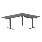 Bureau d'angle XL électrique réglable en hauteur, bureau assis-debout en forme de L de 63 x 50 pouces avec contrôleur de mémoire