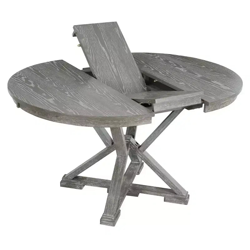 Ensemble de salle à manger 5 pièces avec table extensible et chaises rembourrées