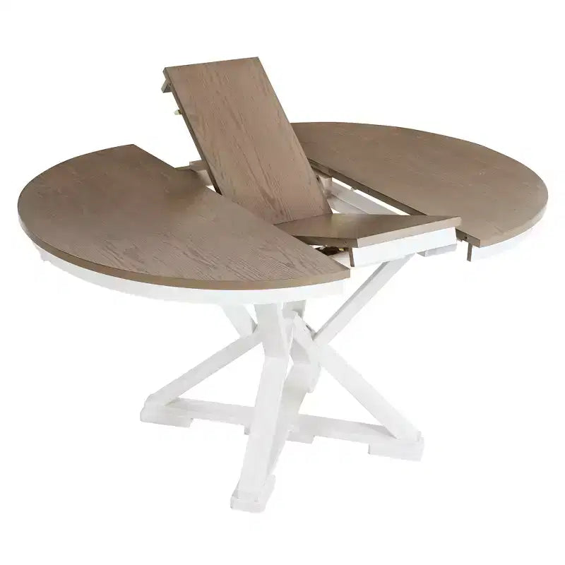 Ensemble de salle à manger 5 pièces avec table extensible et chaises rembourrées