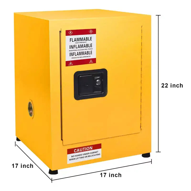 Armoire de sécurité pour produits inflammables - 17 x 17 x 22, armoire de rangement antidéflagrante avec étagère réglable, pour usage commercial, industriel et domestique