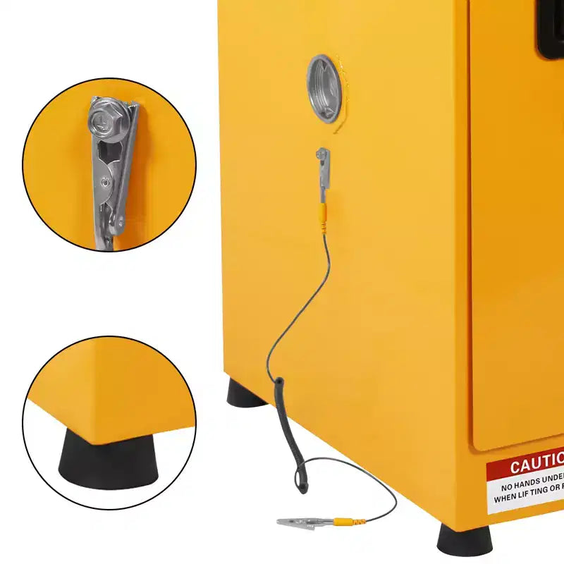 Armoire de sécurité pour produits inflammables - 17 x 17 x 22, armoire de rangement antidéflagrante avec étagère réglable, pour usage commercial, industriel et domestique