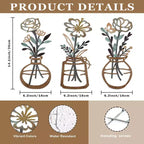 Décoration murale en métal rustique en forme de fleur - Décoration murale de ferme durable, polyvalente pour chambre à coucher, salon