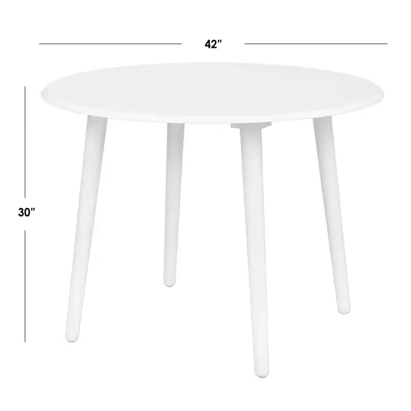 Ensemble de salle à manger rond 3 pièces Florence de 107 cm avec chaises en bois massif, noir