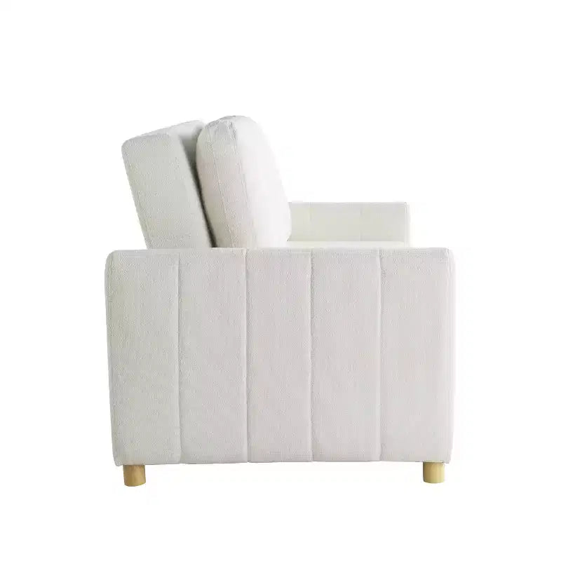 Causeuse convertible tissée ivoire