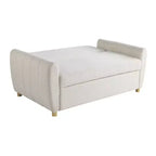 Causeuse convertible tissée ivoire
