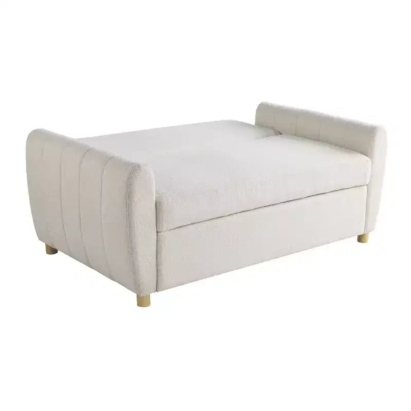 Causeuse convertible tissée ivoire