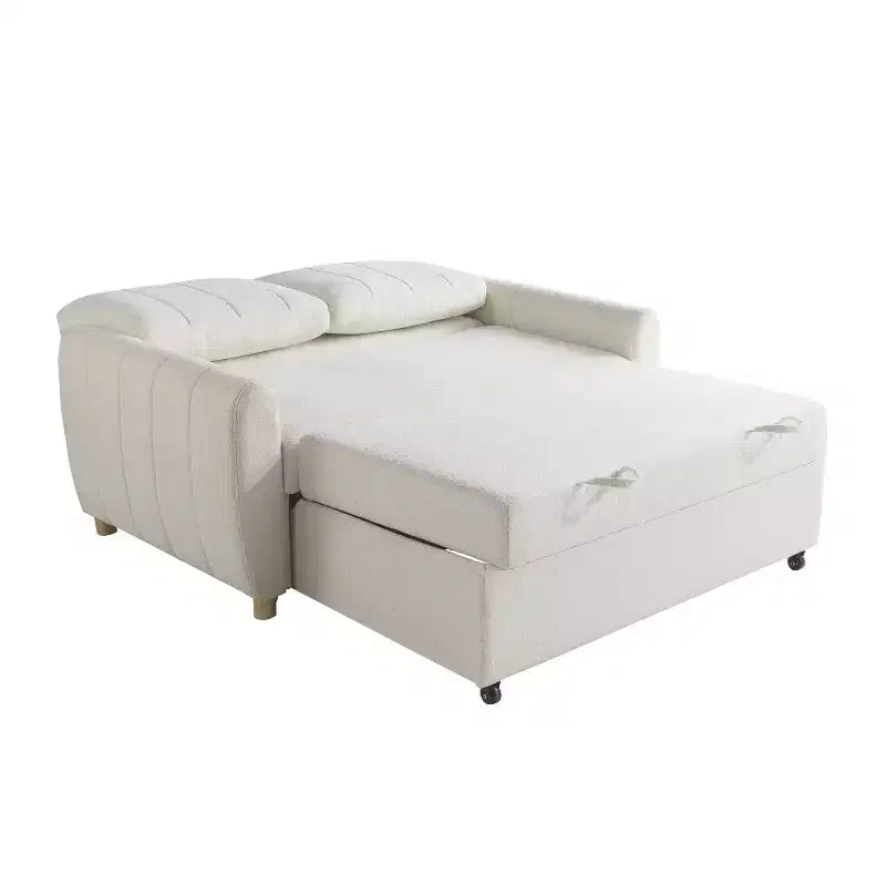 Causeuse convertible tissée ivoire