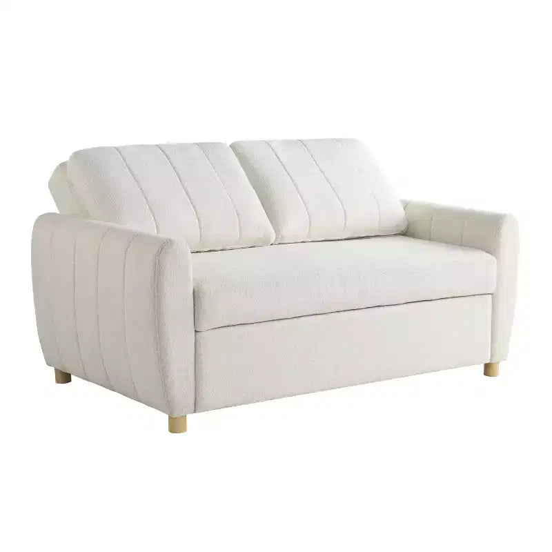 Causeuse convertible tissée ivoire