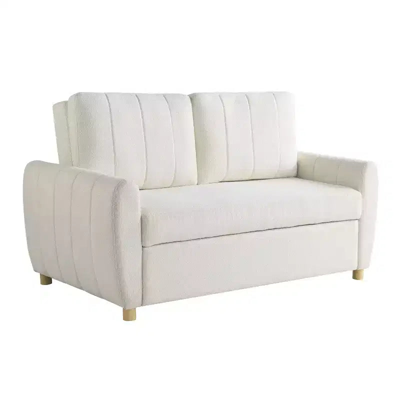 Causeuse convertible tissée ivoire