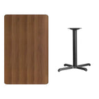Dessus de table rectangulaire en stratifié 30" x 48" avec base de table ronde de 24" de hauteur
