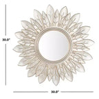 Miroir mural Champagne Sunburst, 13,39 pouces