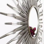 Miroir mural soleil, 29,5 cm, doré / bronze