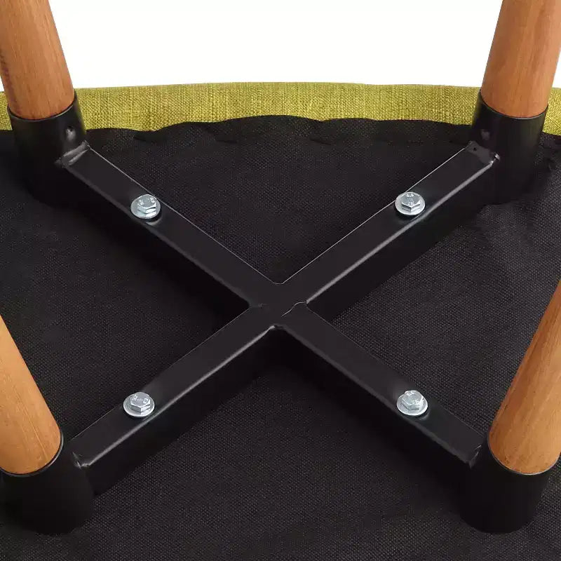 Chaise de salle à manger moderne du milieu du siècle en tissu vert Nelson