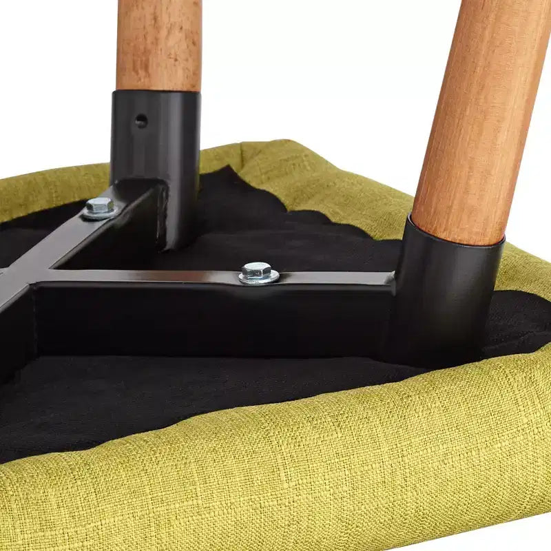 Chaise de salle à manger moderne du milieu du siècle en tissu vert Nelson