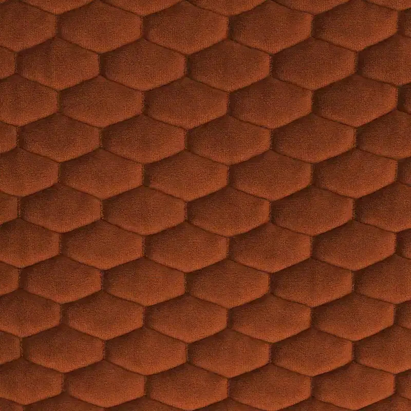Fauteuil club pivotant moderne en velours matelassé Ames Pumpkin