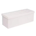 Banc de rangement pliant en velours de 109 cm, pouf coffre à jouets, supporte jusqu'à 300 kg, pour chambre et salon