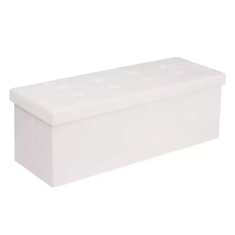 Banc de rangement pliant en velours de 109 cm, pouf coffre à jouets, supporte jusqu'à 300 kg, pour chambre et salon