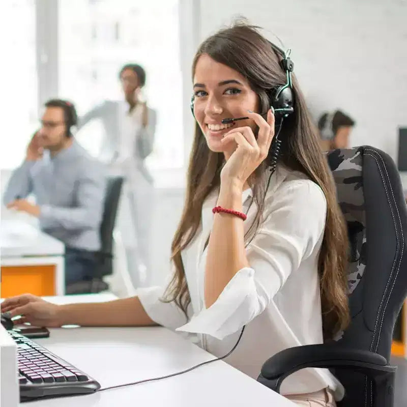 Chaise de Bureau, Chaise de Gaming, Chaise d'Ordinateur, Chaise Exécutive en Cuir PU avec Support Lombaire pour Femmes et Hommes