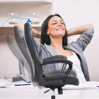 Chaise de Bureau, Chaise de Gaming, Chaise d'Ordinateur, Chaise Exécutive en Cuir PU avec Support Lombaire pour Femmes et Hommes